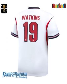 Anglia Ollie Watkins #19 Tricou Fotbal Replică Mondial 2026 Barbati Acasa